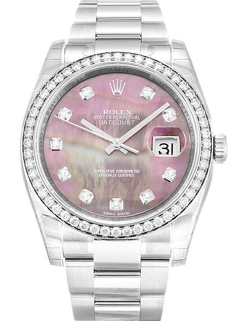 rolex heren parelmoer met steentjes|Rolex Datejust 31.